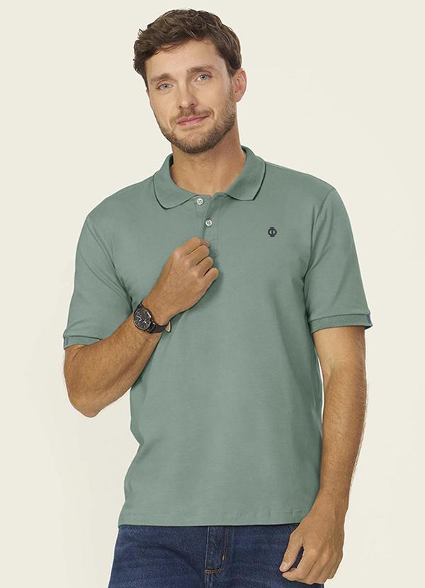 Camisa Polo Masculina Cotton Leve Uv Verde