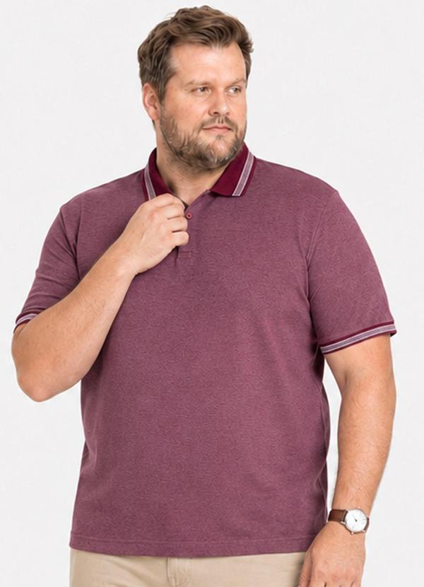 Camisa Polo Masculina Plus Size Manga Curta Verme