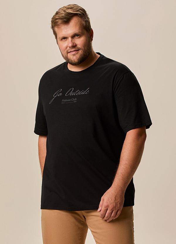 Camiseta Regular Go Outside Plus Preto