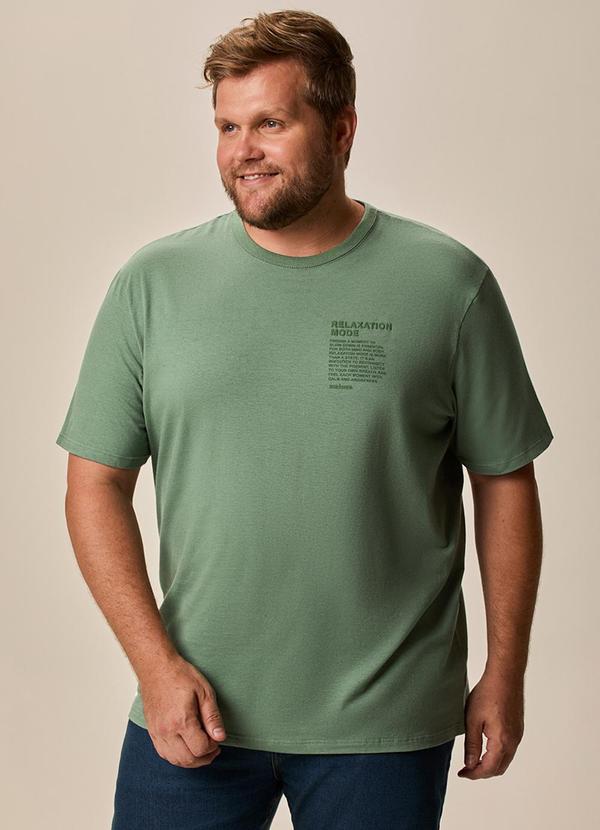 Camiseta Relaxation Mode Linho Plus Verde