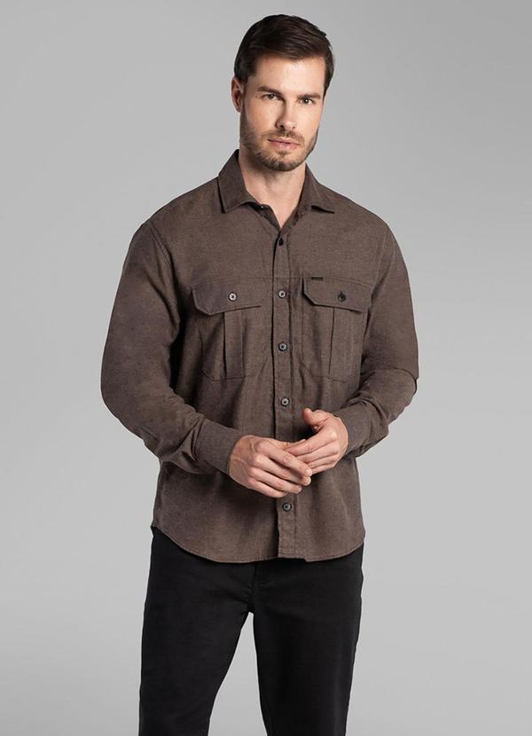 Camisa Manga Longa Shaket Marrom