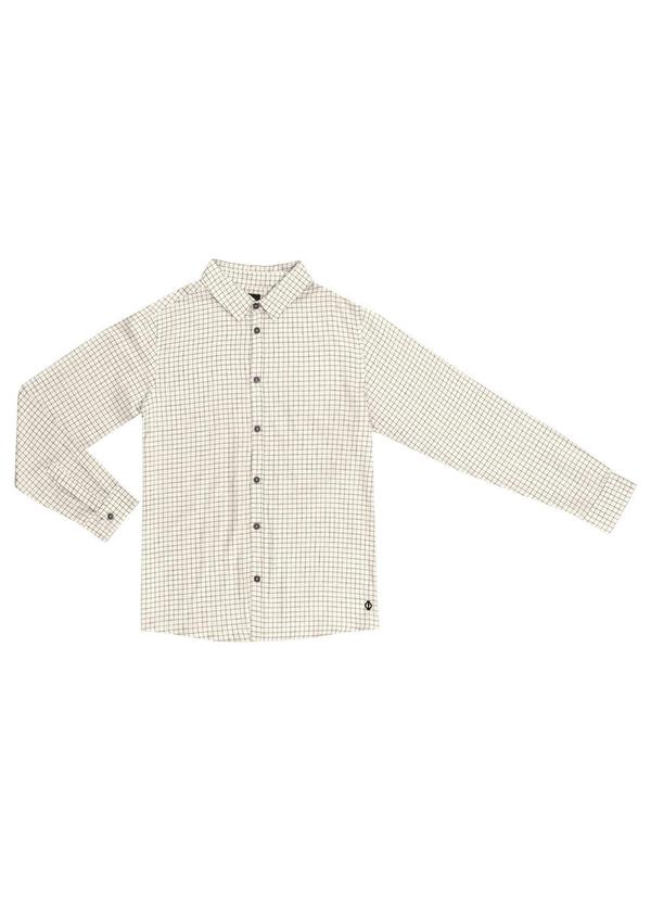 Camisa Masculina Xadrez Bege