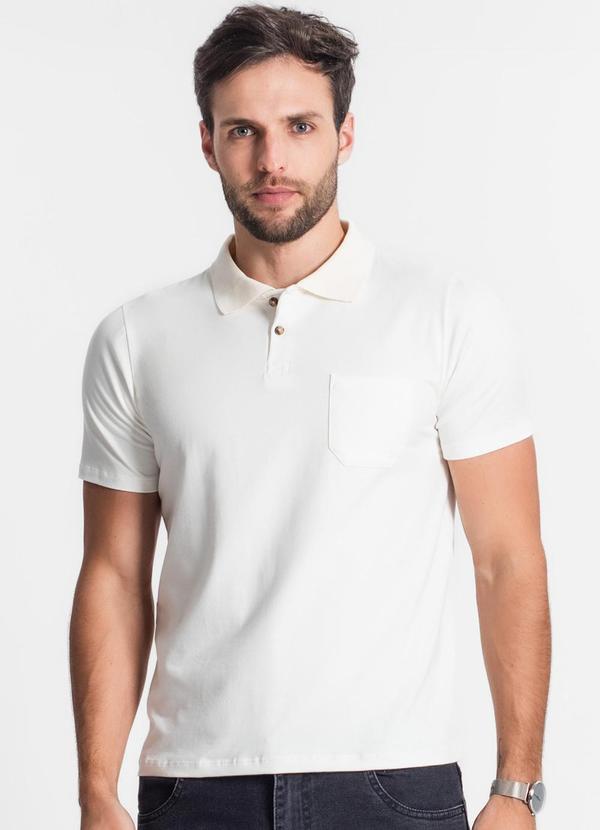 Vista 2 Camisa Cotton Masculina Bege Diametro Diametro