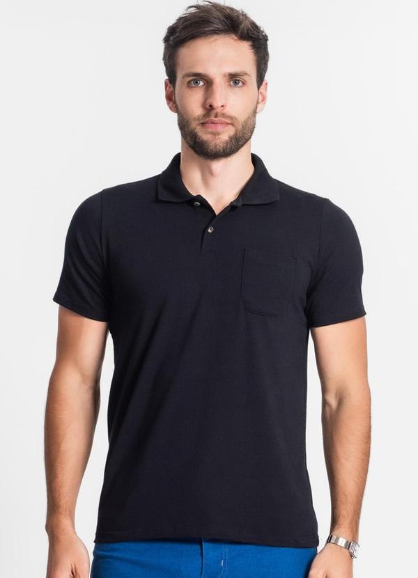 Vista 2 Camisa Cotton Masculina Preto Diametro Diametro