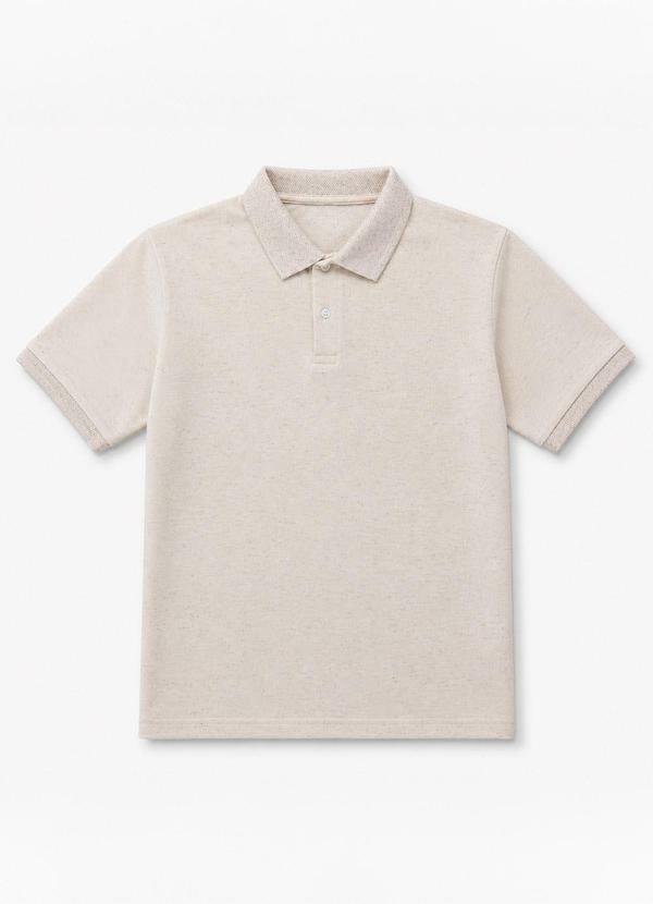 Camisa Gola Polo Masculina Piquet Premium Areia