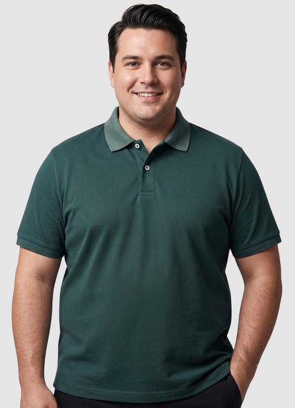 Camisa Gola Polo Masculina Piquet Premium Verde