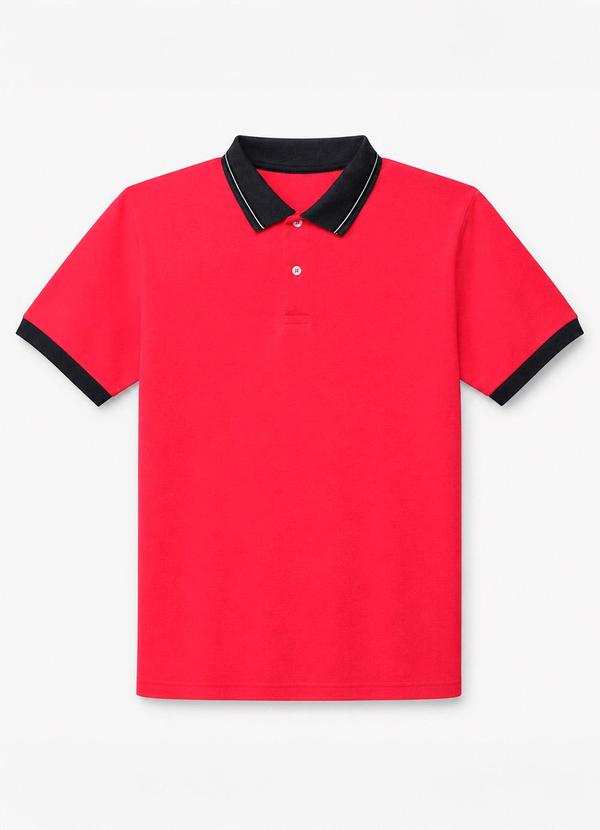 Camisa Gola Polo Masculina Piquet Premium Verm
