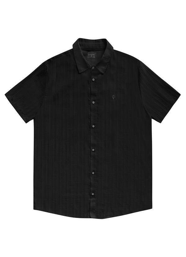 Vista 2 Camisa Masculina Manga Curta Preto Diametro Diametro