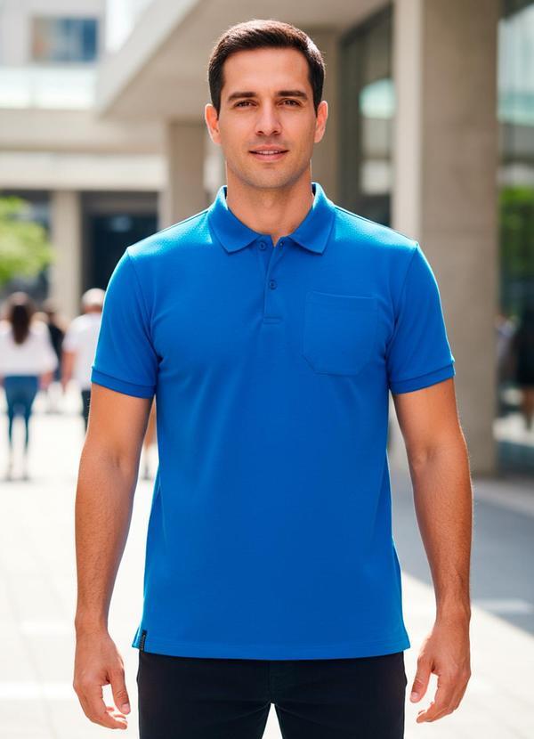 Camisa Polo Azul