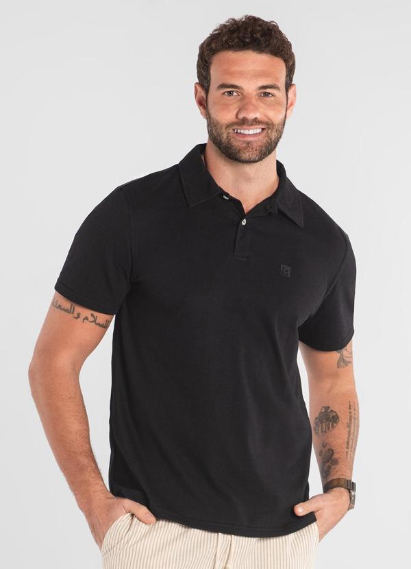 Vista 2 Camisa Polo em Piquet The Philippines Preto The Philippines