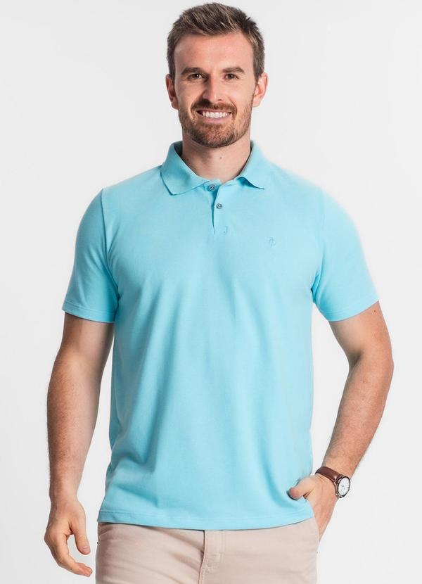 Camisa Polo Masculina Azul