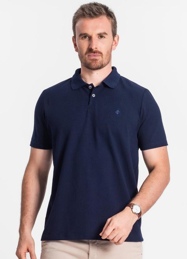 Camisa Polo Masculina Azul