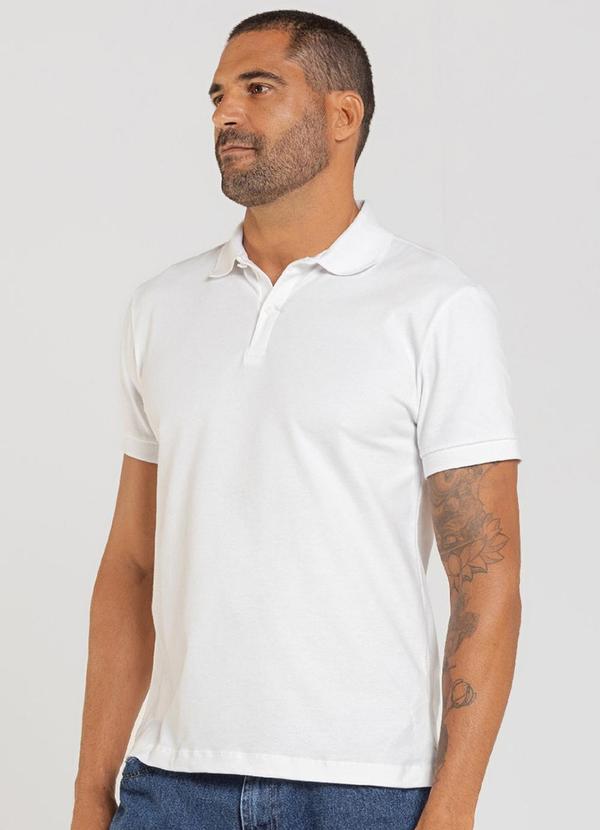 Camisa Polo Masculina Branco