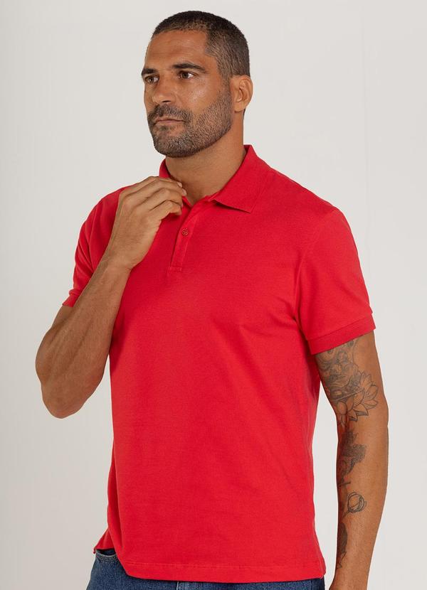 Camisa Polo Masculina Piquet Vermelho