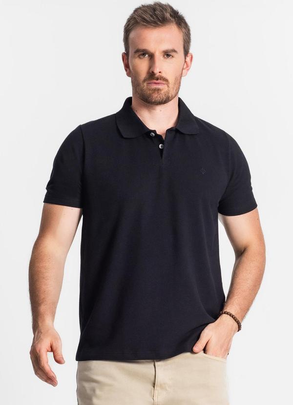 Camisa Polo Masculina Preto