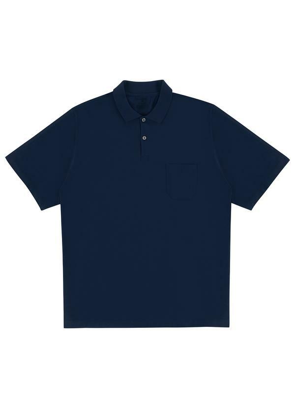 Camisa Polo Plus Size Masculina Azul