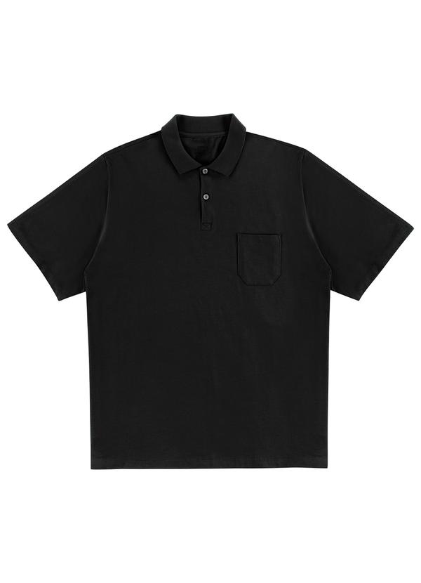 Camisa Polo Plus Size Masculina Preto