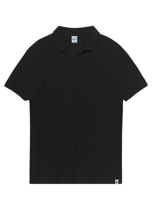 Camisa Polo Regular em Piquet Premium Preto