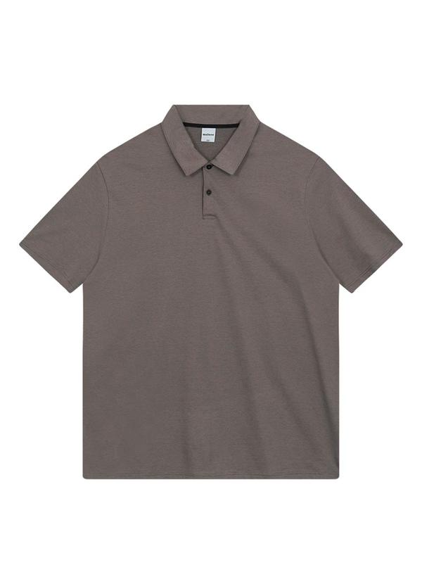 Camisa Polo Regular Maquinetada Taupe
