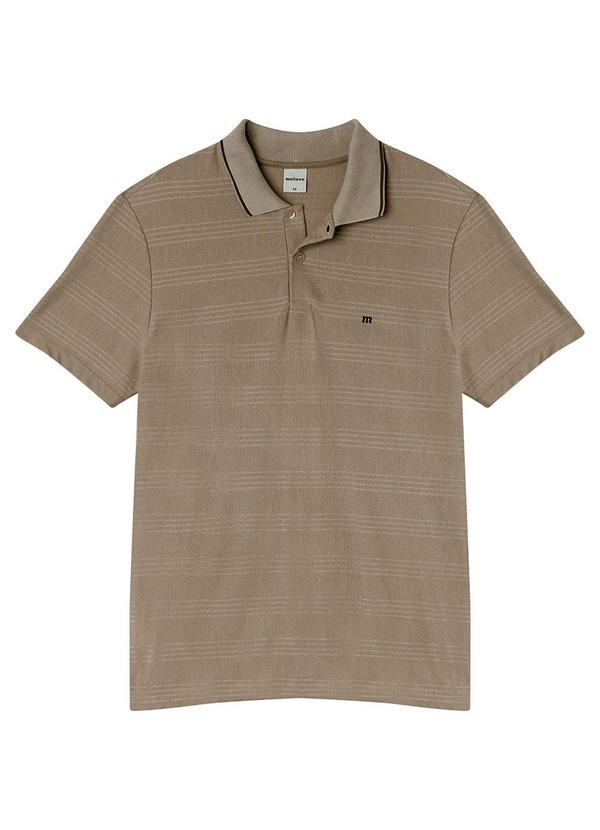 Camisa Polo Slim em Moletinho Taupe
