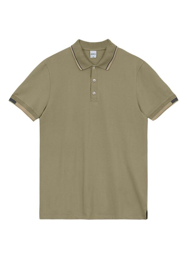 Camisa Polo Slim em Piquet Verde Musgo