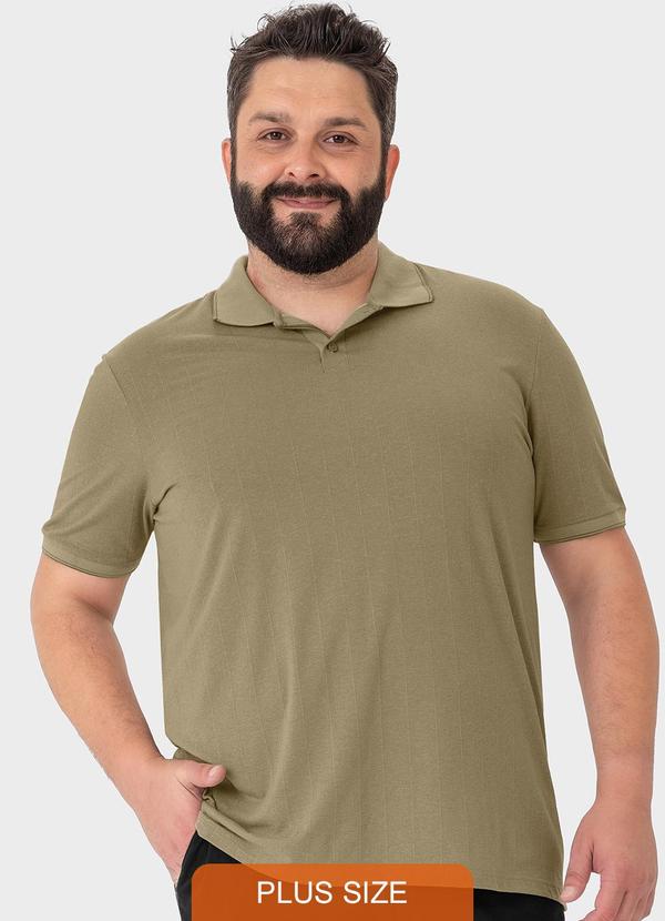 Camisa Verde Militar Polo em Malha