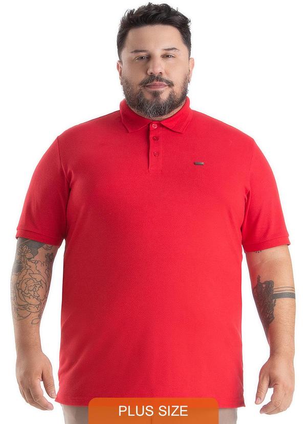 Polo M/C Malha Favo Vermelho