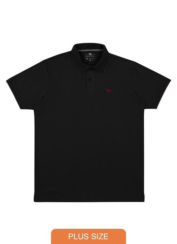 Polo M/C Meia Malha Preto