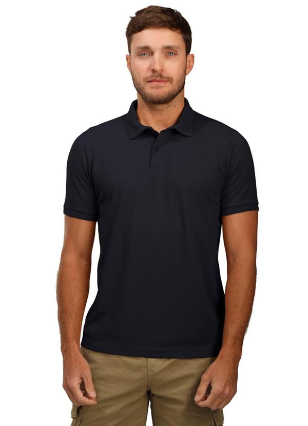 Polo M/C Piquet Premium Marinho