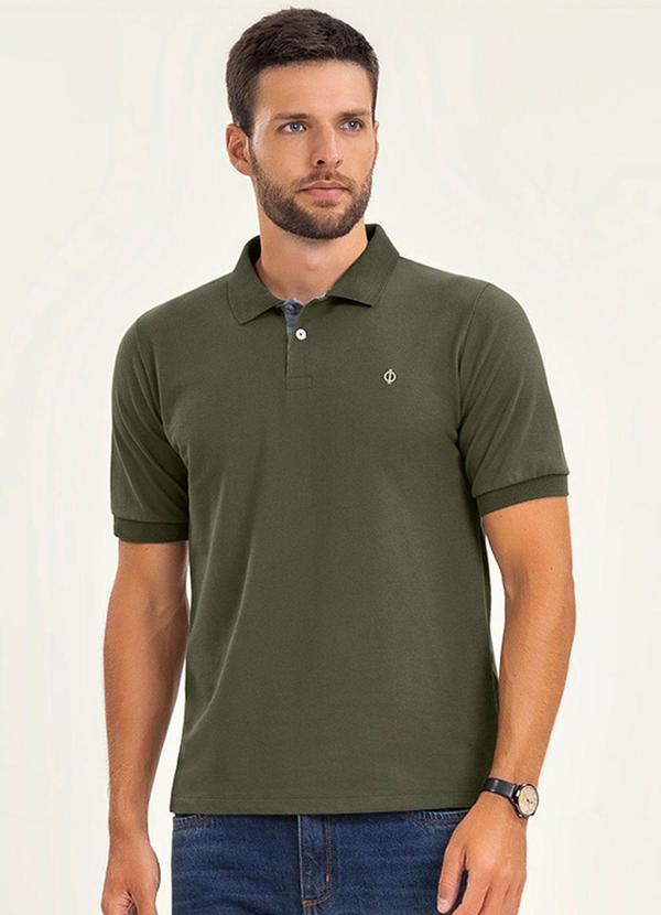 Polo Masculina Básica Verde