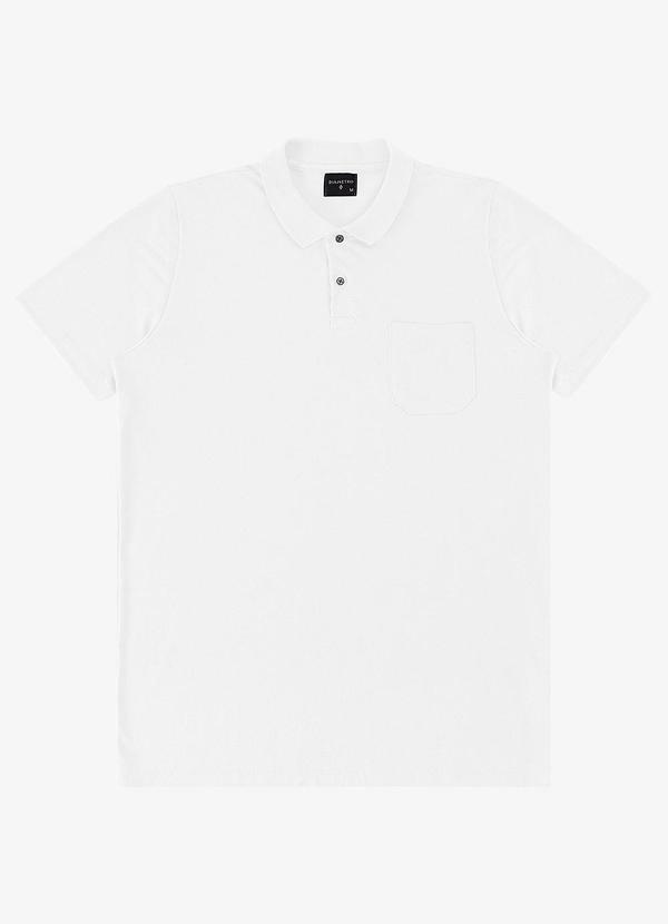 Polo Masculina Pique Branco