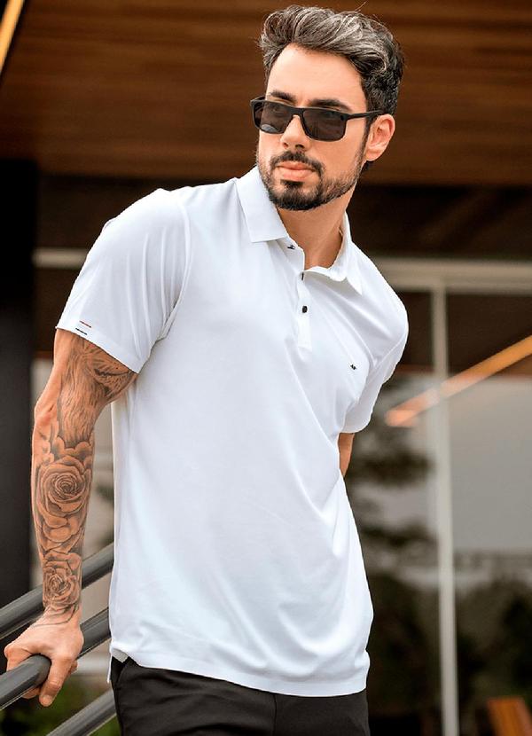 Polo Sporttech Masculina Branco