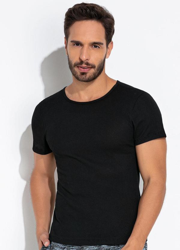 Blusa Preto em Canelado