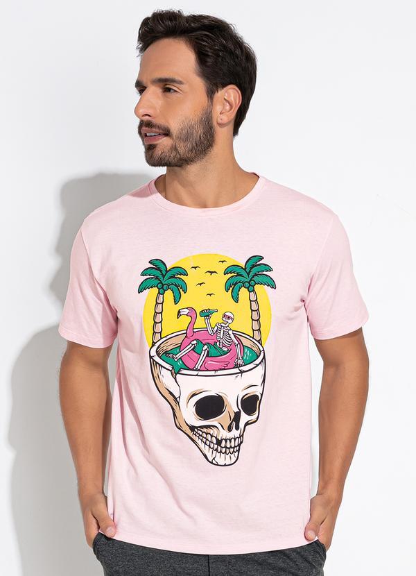 Blusa Rosa Claro em Malha de Algodão