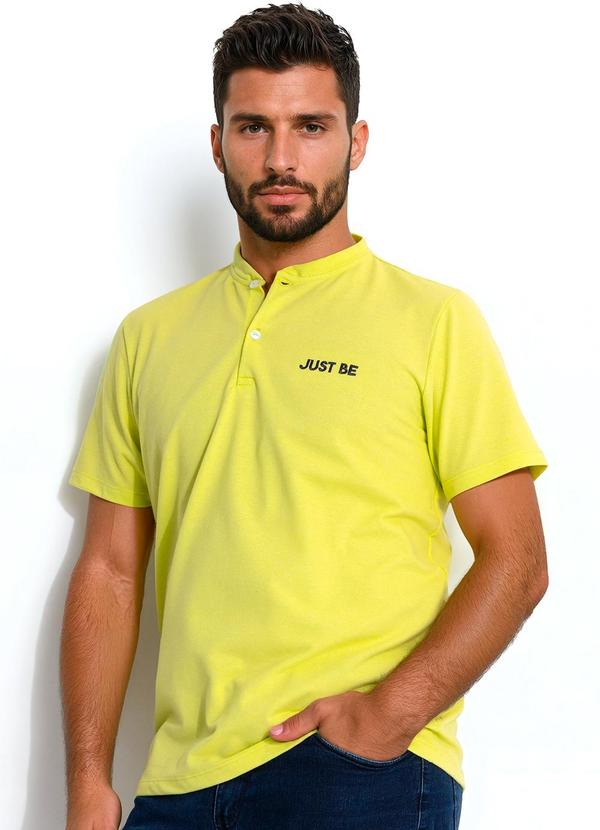 Vista 2 Camisa Gola Padreem Piquet Verde Multimarcas Multimarcas