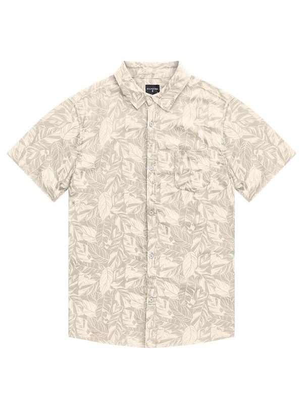 Camisa Masculina Manga Curta Bege