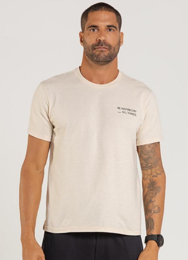 Camiseta Básica Masculina Bege