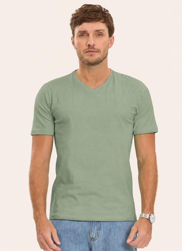 Camiseta Básica Masculina Verde