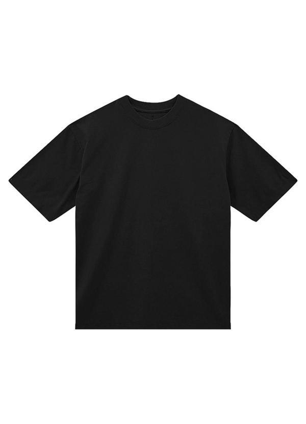Camiseta Boxy em Malha Preto