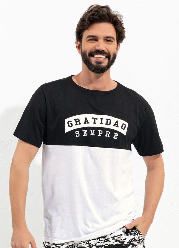 Camiseta Branco em Malha de Algodão