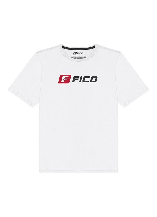 Camiseta com Estampa em Algodão Penteado Branco