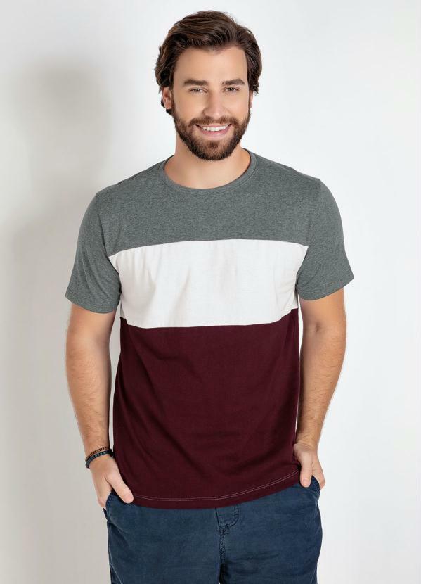 Camiseta com Recortes Mescla