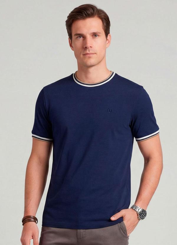 Camiseta Cotton e RetilÃnea Azul