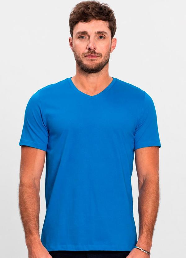 Camiseta Cotton Leve Masculina Azul