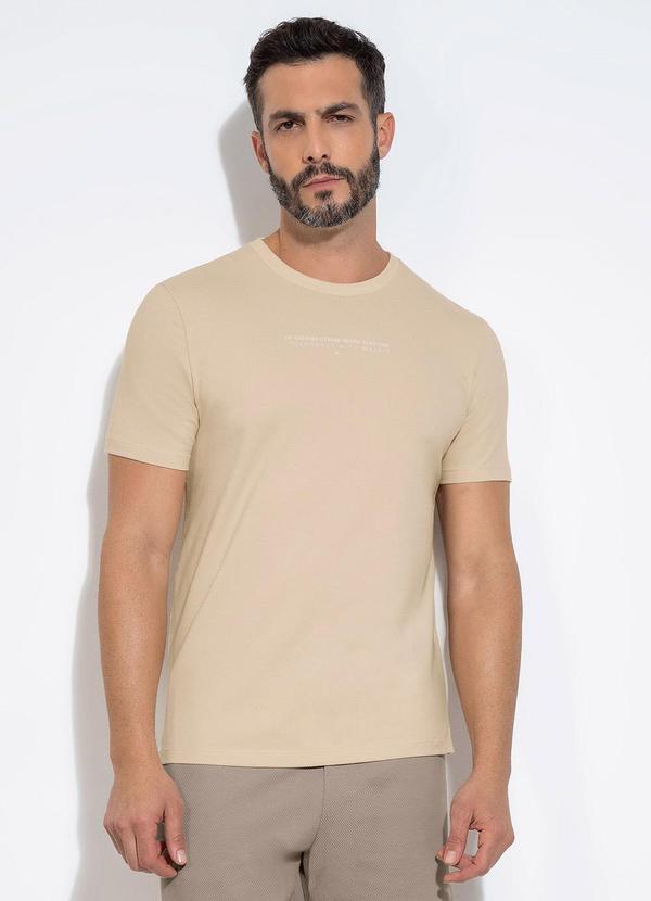 Camiseta em Algodão Bege