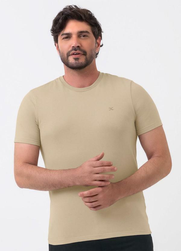 Camiseta em Algodão Marrom Claro