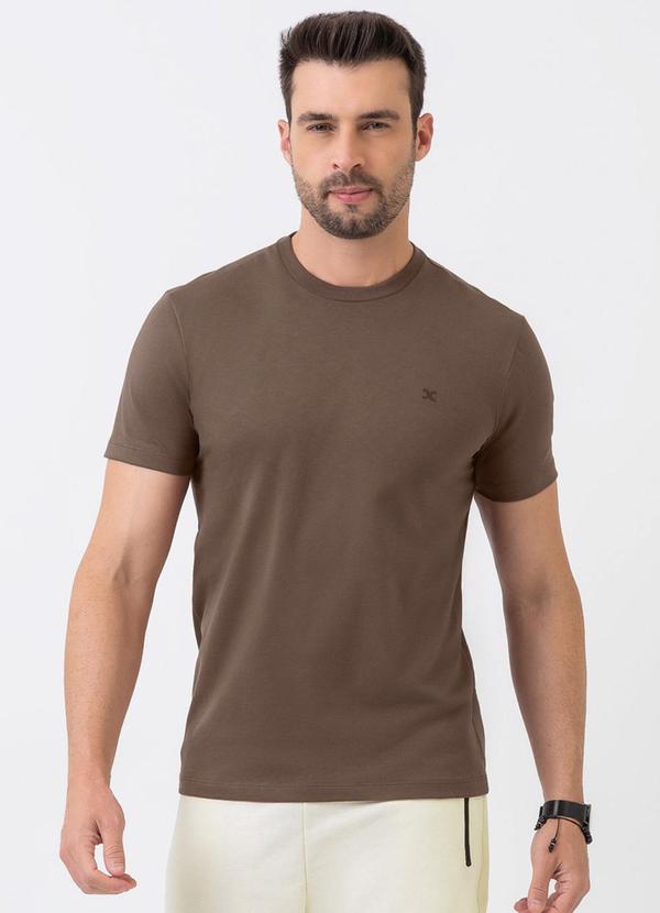 Camiseta em Algodão Marrom Escuro