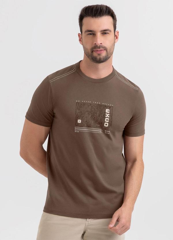 Camiseta em Algodão Marrom Escuro