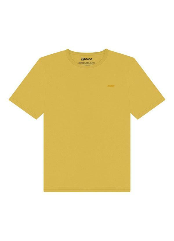 Camiseta em Algodão Penteado Amarelo