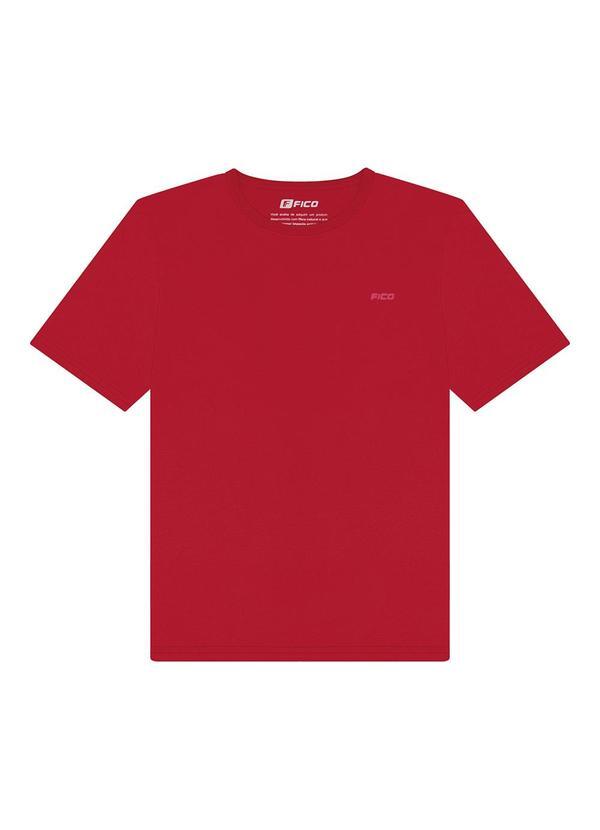 Camiseta em Algodão Penteado Vermelho